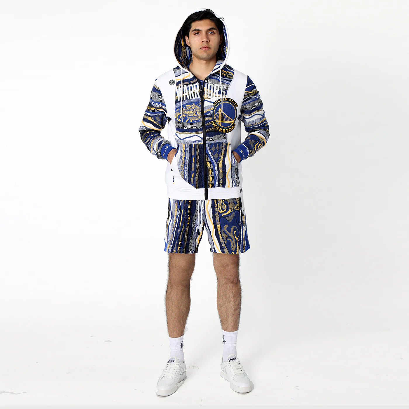 New - COOGI X NBA X Protege - Golden State Warriors Full Zip Hoody - Image 6