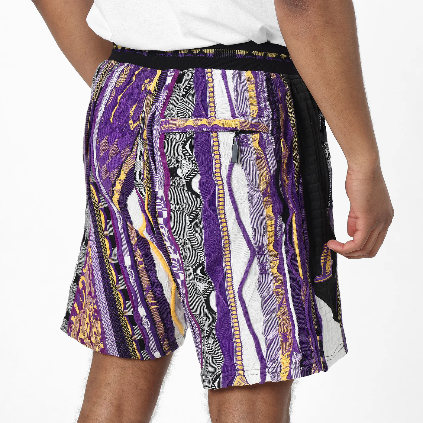 New - COOGI X NBA X Protege - Lakers Sweater Knit Basketball Shorts - Image 3