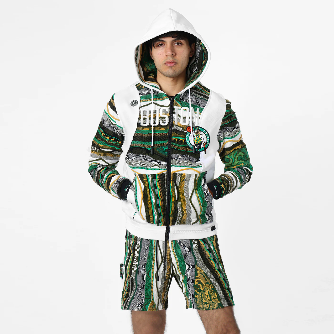 New - COOGI X NBA X Protege - Boston Celtics Full Zip Hoody - Image 5
