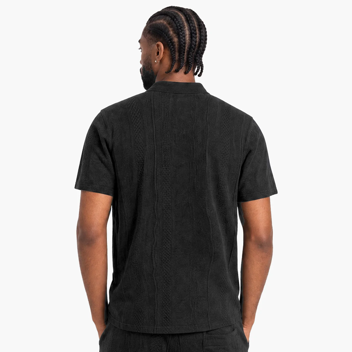 New - COOGILight Weight Sweater Knit BlackOut Polo - Image 3