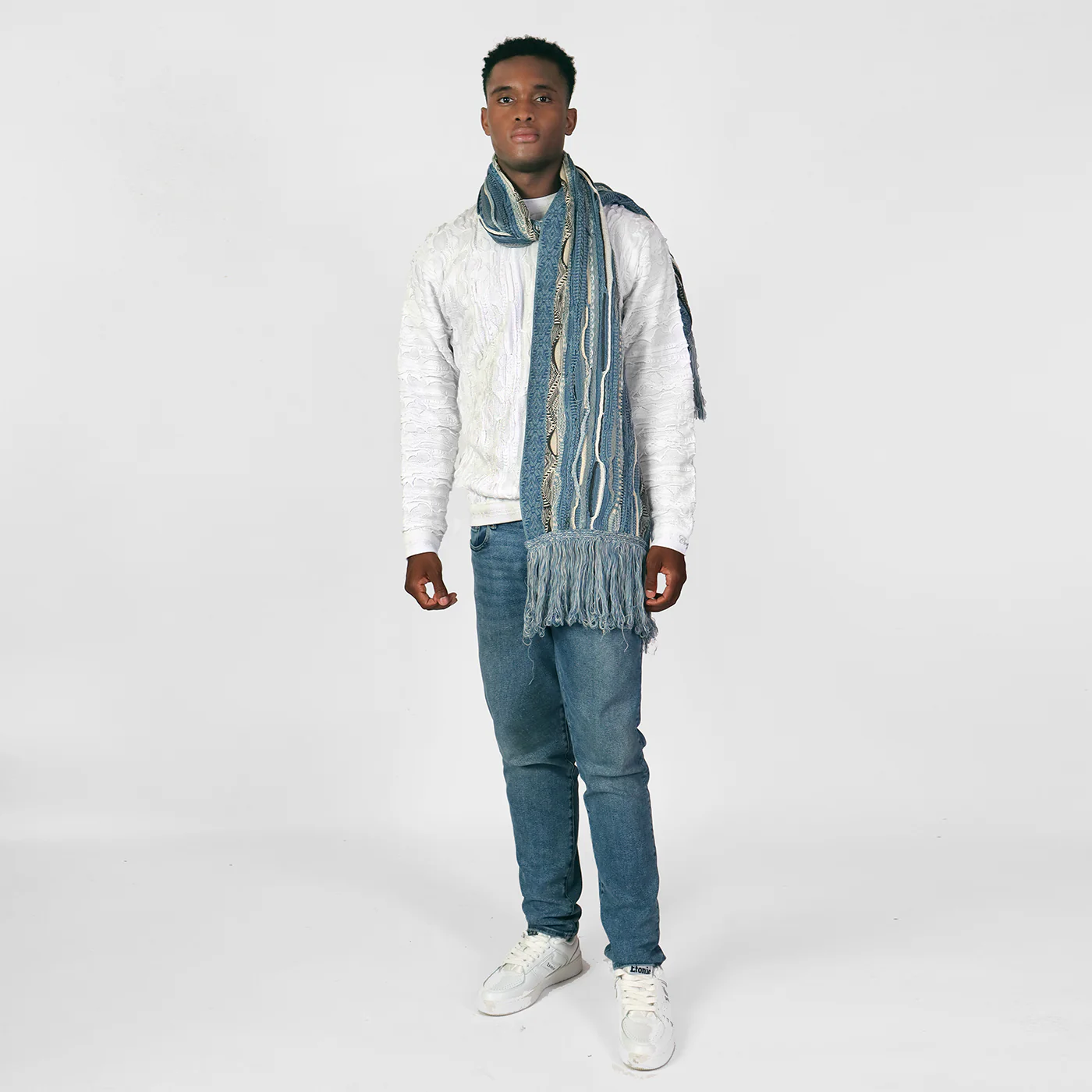 New - Pacific Blues Sweater Knit Scarf - Image 6