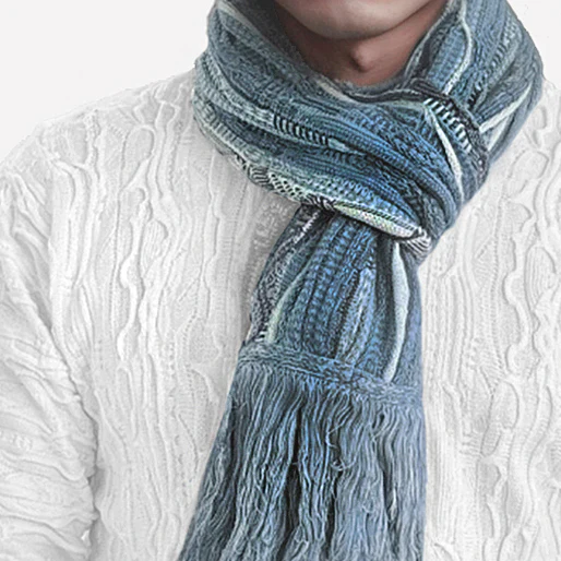 New - Pacific Blues Sweater Knit Scarf - Image 8
