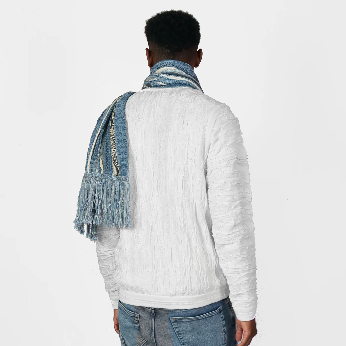 New - Pacific Blues Sweater Knit Scarf - Image 9